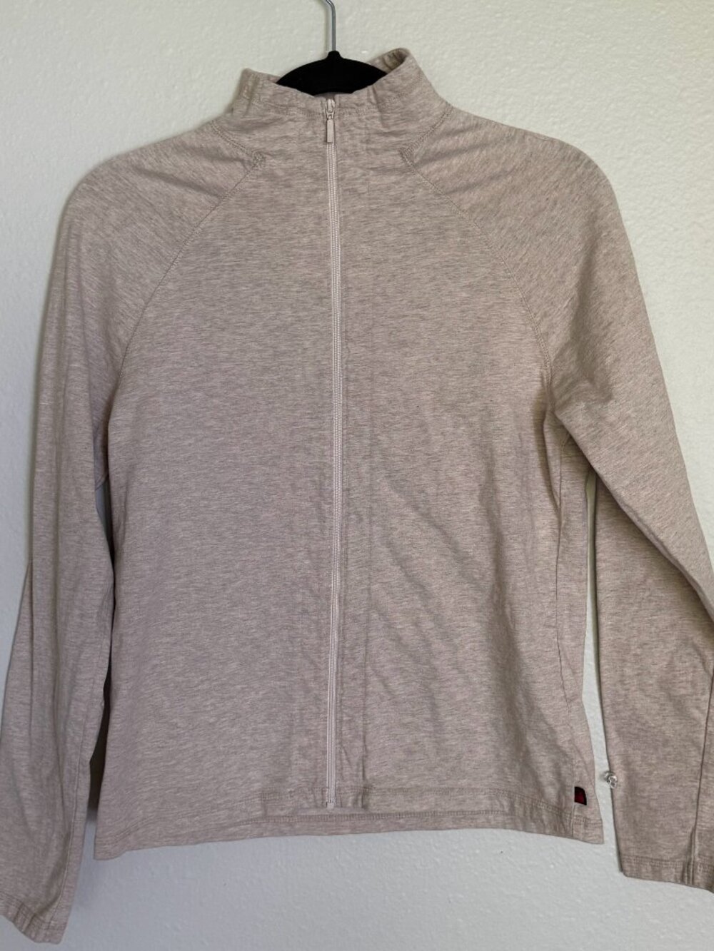 Woolrich 3XDRY Women's M Full Zip Track Jacket Lightweight Oatmeal Heather